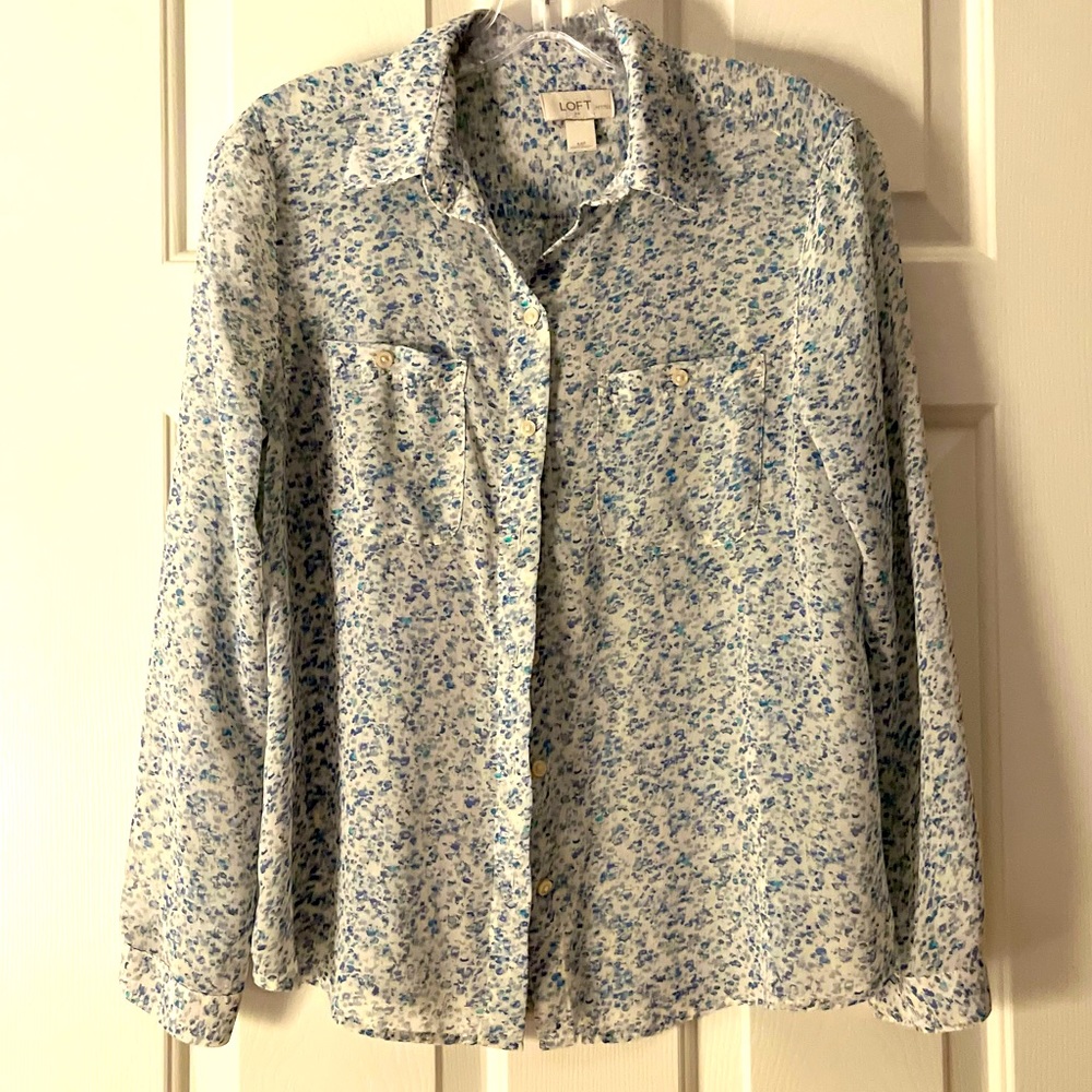 Ann Taylor Sheer Floral Top - MP